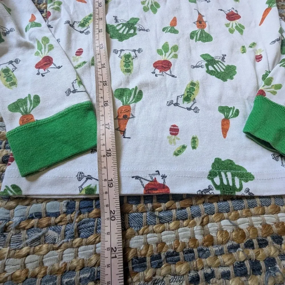 Hanna Andersson Kids Pajama Top US 10 / 140cm Organic Cotton Veggie Print L/S